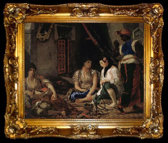 framed  Eugene Delacroix Women of Algiers in the room, ta009-2